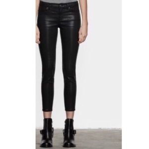 ALLSAINTS  black denim cigarette jeans with sheen